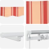  Ručno uvlačiva tenda s LED žutom i narančastom 450x350 cm | shoptok.hr