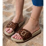 Gemre Leopard platform slides with a buckle on the strap Umsa | Shoptok.si
