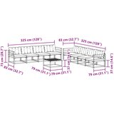  Set vanjskih sofa 9 pcs Bijela i crna 79 x 79 x 37 cm | shoptok.hr