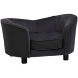 SOFA za pse crna 69 x 49 x 40 cm od pliša i umjetne kože | Eponuda.ba
