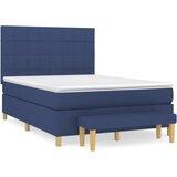 Maison Chic Box spring postelja - Vzmetna postelja z vzmetnico modra 140x200 cm blago SL2203, (21889030) | Shoptok.si
