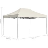  Profesionalni sklopivi šator za zabave aluminijski 4,5x3 m krem | shoptok.hr