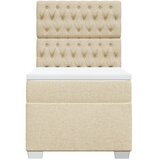  Krevet s oprugama i madracem krem 90 x 190 cm od tkanine | shoptok.hr