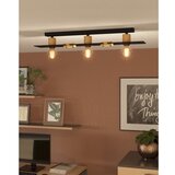 Eglo Bramerton stropna svjetiljka 3xE27, 81 cm, crna/drvo, 43751 | shoptok.hr
