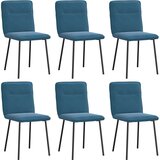 Maison Chic Jedilni stoli - Vzorci stoli 6 kosov moder žamet A1199, (22031179) | Shoptok.si