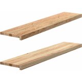  Prozorske klupice 2 kom 120x25x2 cm netretirane masivne hrast | shoptok.hr