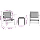 3-dijelni bistro set od poliratana i bagremovog drva crni | Eponuda.com