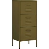 vidaXL Omara za shranjevanje olivno zelena 42,5x35x101,5 cm jeklo | Shoptok.si