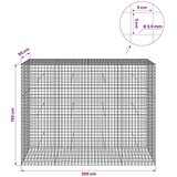  Gabion s žicom debljine 3 5 mm i mrežom 5x5 cm 200x50x150 cm - 50 cm 150 cm 200 cm | shoptok.hr
