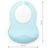 BabyOno silikonski podbradak ultrathin 6 m+, plava | shoptok.hr