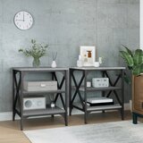 The Living Store Stranska mizica 2 kosa siva sonoma 40x42x50 cm inženirski les - Stranska Mizica, (21662753) | Shoptok.si