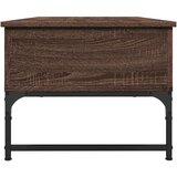  Stolić za kavu smeđa boja hrasta 100 x 50 x 40 cm drvo i metal | shoptok.hr