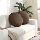 vidaXL Jastučići za sjedenje 2 pcs Smeđa Ø50 x 19 cm tkanina | shoptok.hr