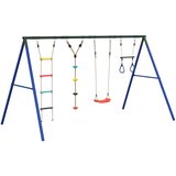 vidaXL Vanjski set ljuljačke, trapeza, ljestvi i kolutova | shoptok.hr