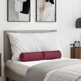  Valjkasti jastučići 2 pcs Vinska crvena Ø 15 x 40 cm tkanina | shoptok.hr