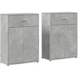  Komoda 2 kom siva boja betona 60x30x84 cm od konstruiranog drva | shoptok.hr