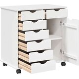  Gležnji kabinet Bela 63,5 x 39 x 65,5 cm Masivno borovo les, (5000232422) | Shoptok.si