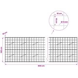  Gabion s žicom debljine 5 mm i mrežom 10x10 cm 800x10x100 cm | shoptok.hr