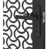 Staklena vrata Rezbarija Crna 83 x 3,5 x 201,5 cm Aluminij | Eponuda.ba