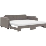 vidaXL Izvlečna dnevna postelja z vzmetnicami taupe 100x200 cm blago, (20787898) Cene