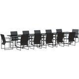  Set za blagovanje na otvorenom od 16 dijelova s jastucima čelik i tekstilen | shoptok.hr