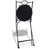 Bistro 3-dijelni bistro set s keramičkim pločicama boje cigle | shoptok.hr