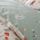 Catherine Lansfield Zelena/bež posteljina za krevet za jednu osobu 135x200 cm Enchanted Twilight Animals – | shoptok.hr