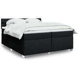  Krevet s oprugama i madracem crni 200x200 cm od tkanine | shoptok.hr