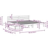 vidaXL Posteljni okvir brez vzmetnice bel 180x200 cm trdna borovina | Shoptok.si