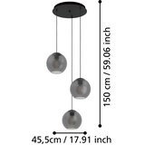 Eglo 390213 - visilica na sajli arangona 3xE27/40W/230V zadimljena | Eponuda.com