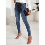DStreet Spodnie damskie LEVILTI jeansowe niebieskie | shoptok.hr