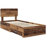  Krevetna konstrukcija Staro drvo 100 x 200 cm Konstruirano drvo Smeđa 203 x 103 x 90 cm | Shoptok.si