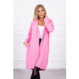 Kesi Cardigan with oversize print in light pink color | Shoptok.si