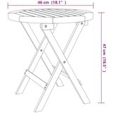  miza Ø46x47 cm trden akacijev les, (20602510) | Shoptok.si