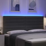  LED glava kreveta s LED trakama Tamno siva 200 cm tkanina | Eponuda.com