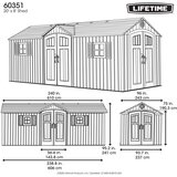 Lifetime - Plastična vrtna kućica Neptun - 14 82 m2 (610x243x241 cm) | BRANDED IN THE USA | shoptok.hr