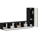 vidaXL Komplet TV omaric 3 pcs Črna Konstruiran les, (5000132400) | Shoptok.si