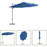  The Living Store Vrtni senčnik z jeklenim drogom sinje moder 300 cm - Previsni Senčnik, (21742588) Cene