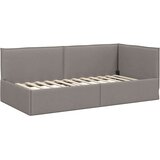 VidaXL Kutni okvir kreveta Sivo-smeđa 100 x 200 cm tkanina Slike