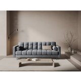 Cosmopolitan Design Svetlo siva žametna raztegljiva sedežna garnitura s prostorom za shranjevanje 222 cm Bali – | Shoptok.si