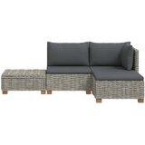 4 4 kom. Ratan set za opuštanje s jastučićima GENDT Kubu siva | shoptok.hr