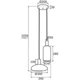  Argon 0896 - Luster na sajli SAGUNTO 2xE27/15W/230V mesing | Eponuda.com