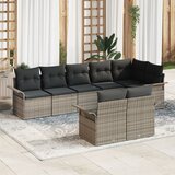 vidaXL set od 8 komada za vrtni kauč s jastučićima siva poli ratan | shoptok.hr
