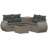  Set sofe 6 kom. Siva i tamno siva Poli Rattan i čelik | shoptok.hr