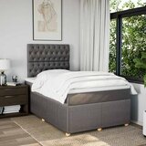  Krevet s oprugama i madracem smeđesivi 120 x 190 cm od tkanine | shoptok.hr