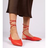 Gemre Red flat eco-leather pumps Terry | Shoptok.si