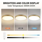  Immax NEO 07311L-LED prigušiva stropna svetiljka SEMPLICI 96W/230V prečnik 80 cm Wi-Fi Tuya zlatna + daljinski upravljač | Eponuda.com