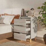  Noćni ormarići s drvenim nogama 2 kom sivi hrast 40x35x69 cm | shoptok.hr