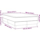  Krevet box spring s madracem tamnosmeđi 120 x 190 cm od tkanine | shoptok.hr