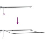 vidaXL ročna retraktibilna terasa z LED bela 450x350 cm, zamenjalno platno za okvir 4.5x3.5 m bela | Shoptok.si